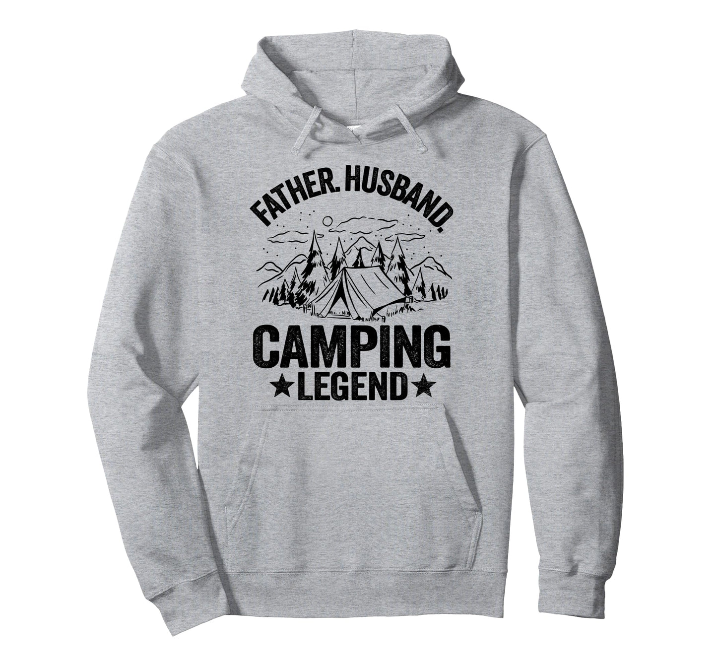 Father Husband Camping Legend Outdoor Hoodie - Minimalist Print Men Women - T-Shirt, Sweatshirt, Hoodie