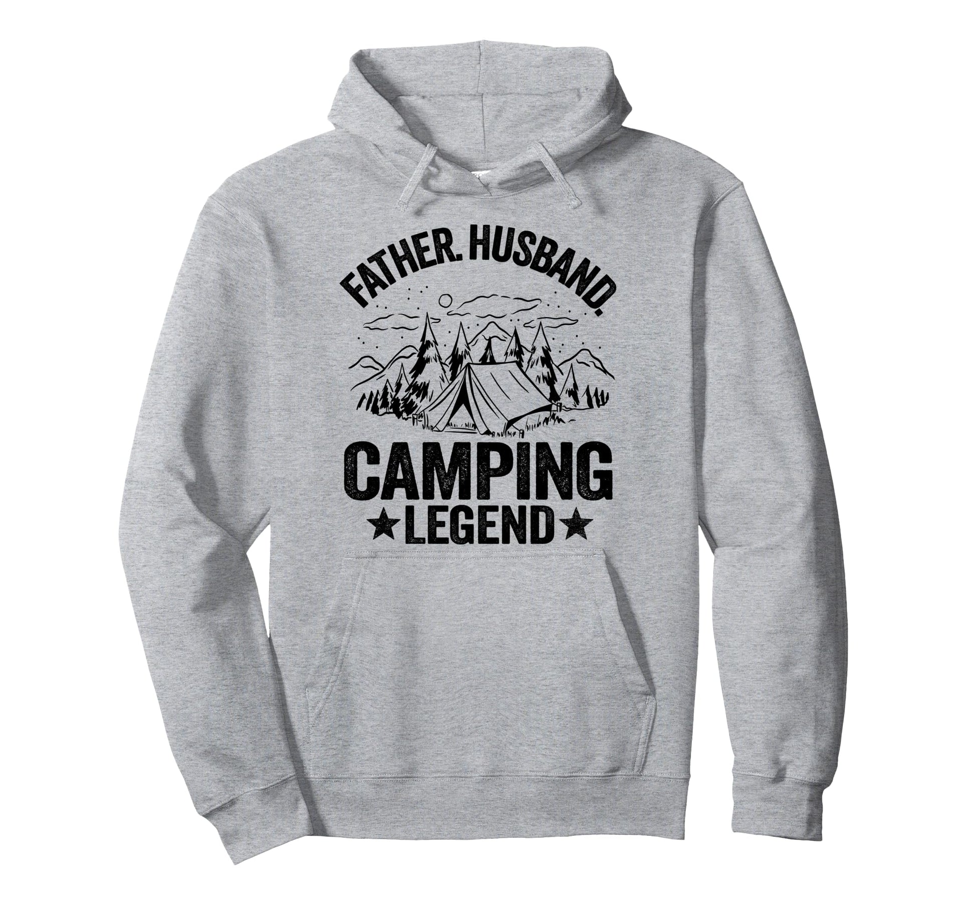 Father Husband Camping Legend Outdoor Hoodie - Minimalist Print Men Women - T-Shirt, Sweatshirt, Hoodie