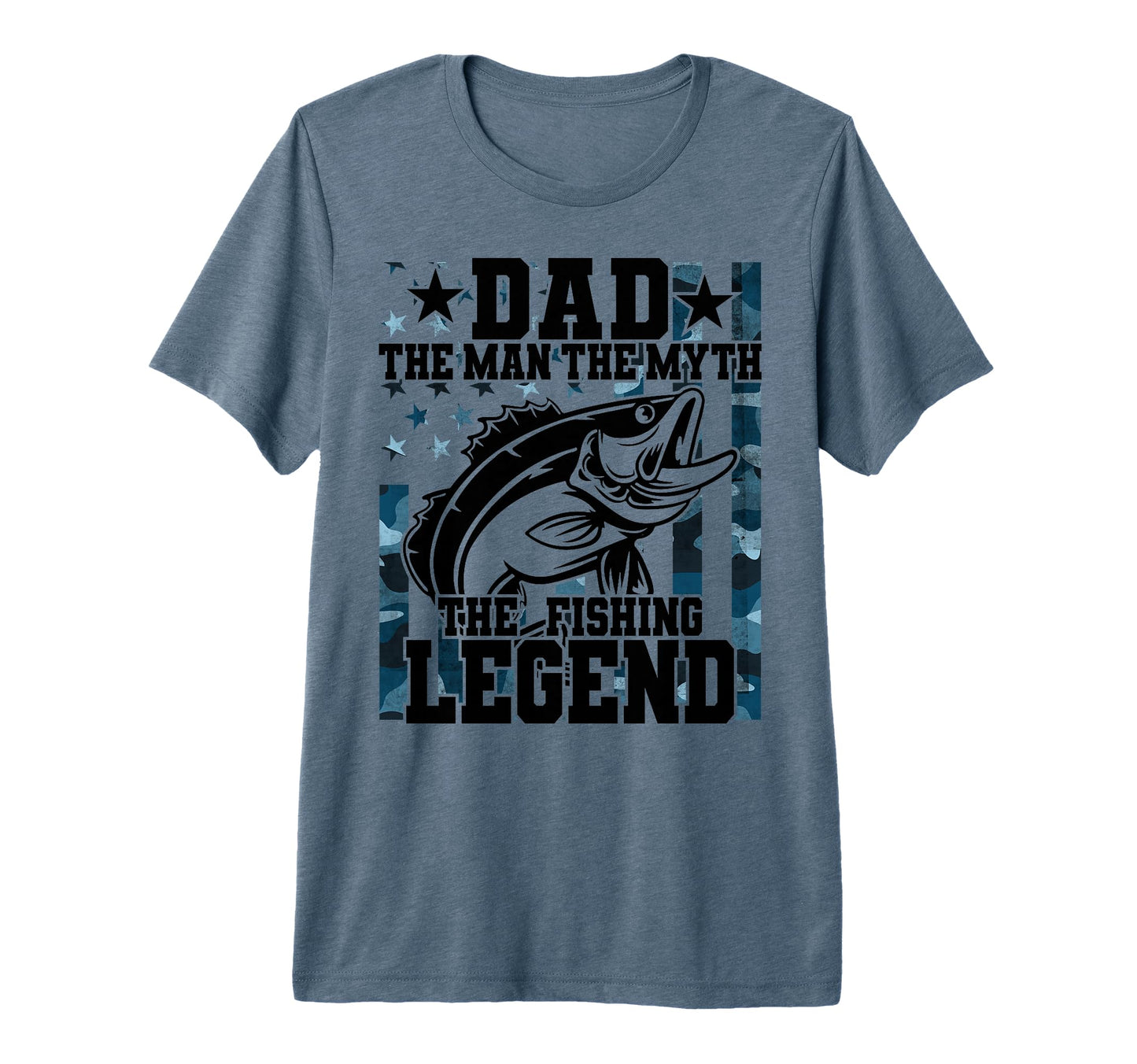 Mens Fishing Dad Fathers Day Myth T-Shirt - Custom Art Print for Adults - T-Shirt, Sweatshirt, Hoodie