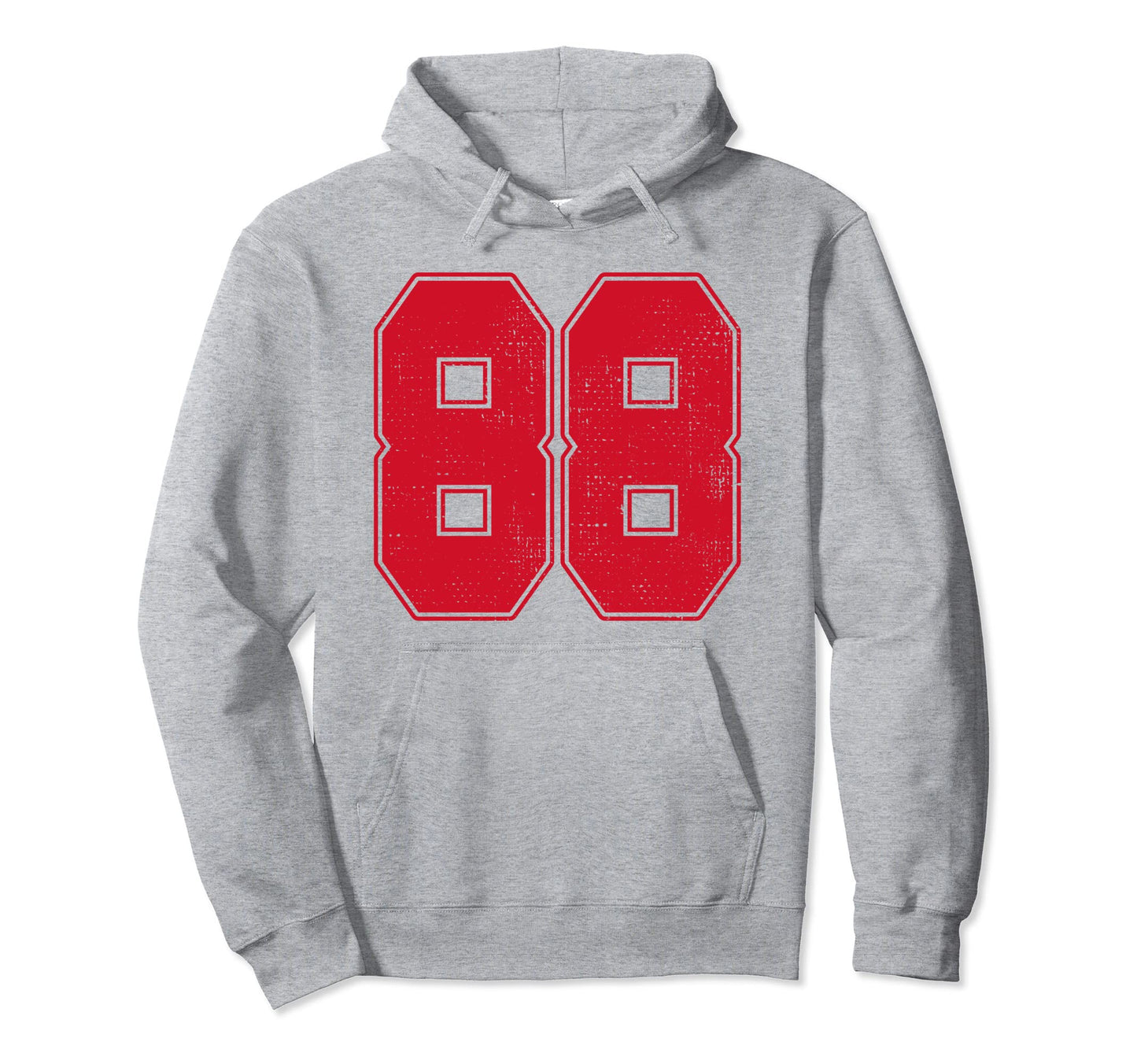 88 Outline Number 88 Varsity Fan Hoodie - Casual Everyday Wear for Adults - T-Shirt, Sweatshirt, Hoodie