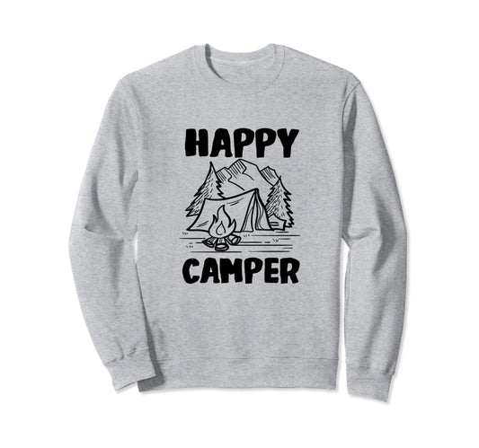 Camping Nature Adventure Happy Hiking Sweatshirt - Graphic Print Unisex - T-Shirt, Sweatshirt, Hoodie