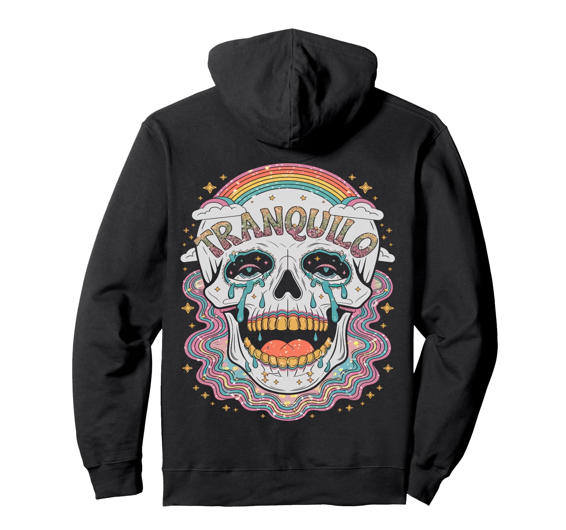 Relaxed Mens Womens Tops Skeleton Meme Hoodie - Custom Art Print Unisex - T-Shirt, Sweatshirt, Hoodie
