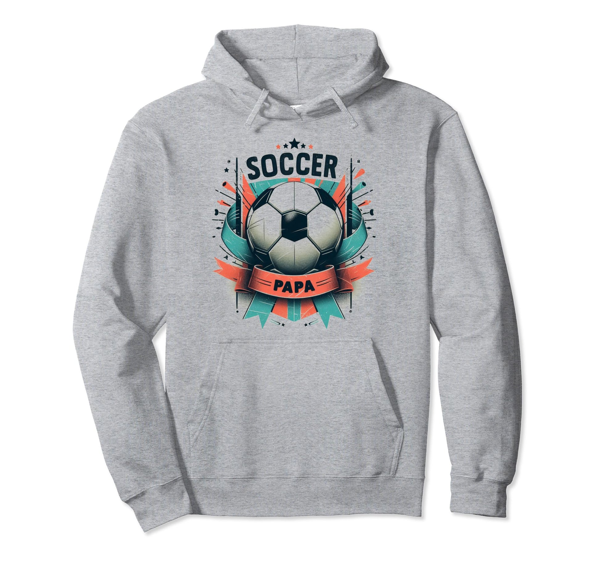 Soccer Papa Family Matching Dad Hoodie - Minimalist Print for Adults - T-Shirt, Sweatshirt, Hoodie