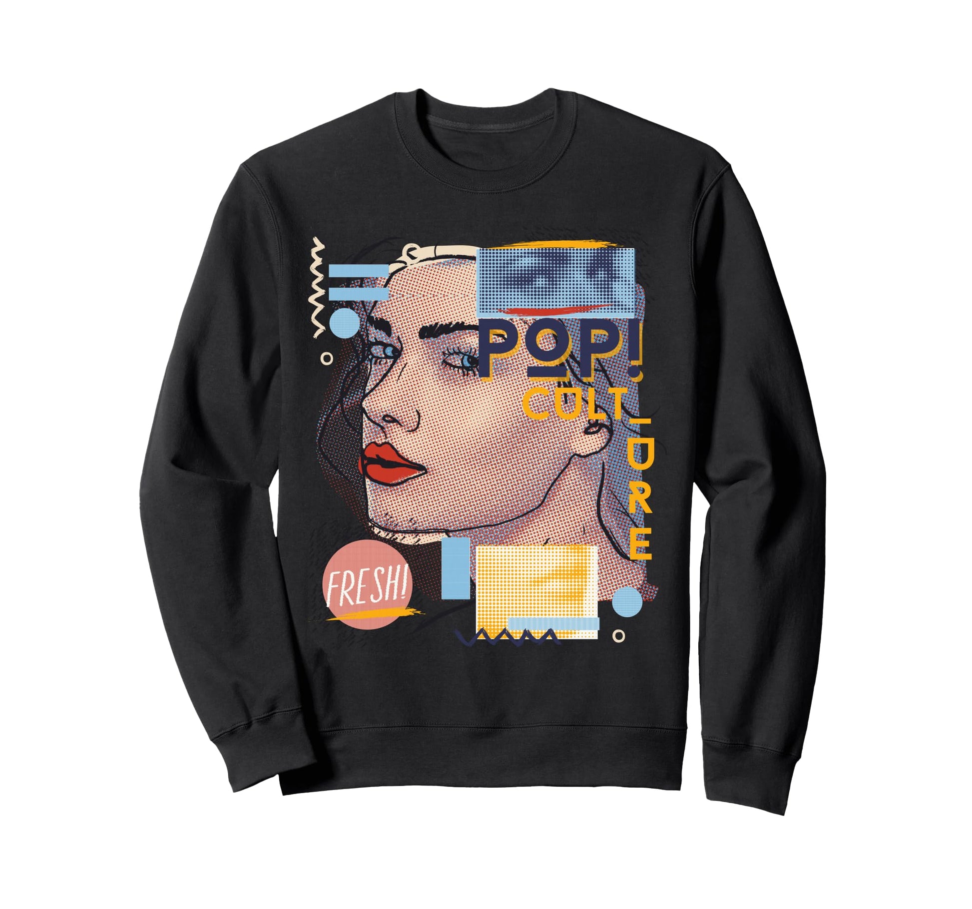 Pop Art 60S Love Artist Portrait Sweatshirt - Aesthetic Graphic for Adults - T-Shirt, Sweatshirt, Hoodie