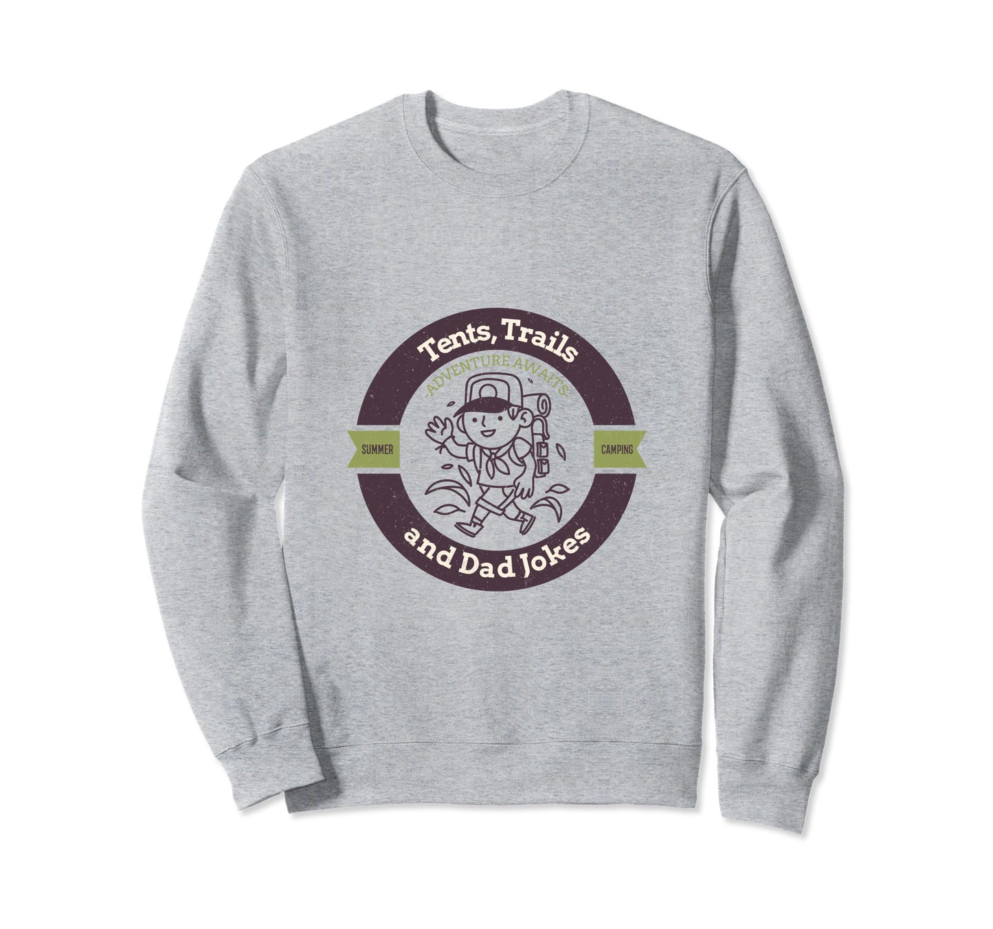 Tents Trails And Dad Jokes Camping Sweatshirt - Custom Art Print Unisex - T-Shirt, Sweatshirt, Hoodie