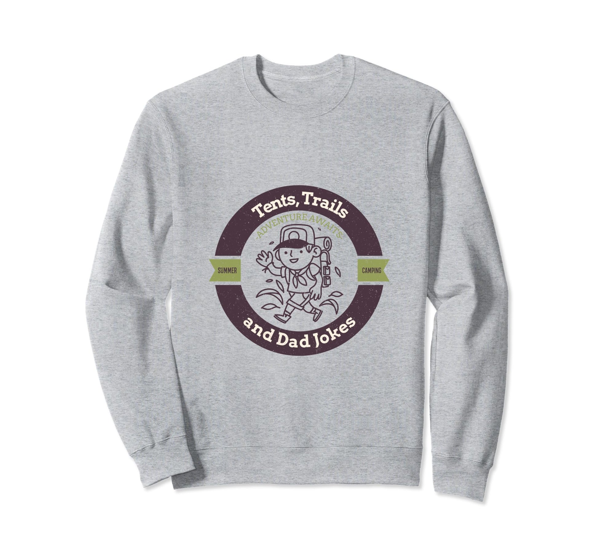 Tents Trails And Dad Jokes Camping Sweatshirt - Custom Art Print Unisex - T-Shirt, Sweatshirt, Hoodie