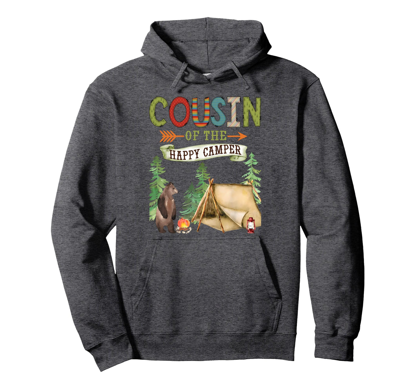Cousin Happy Camper First Birthday Hoodie - Fun Novelty Design Unisex - T-Shirt, Sweatshirt, Hoodie
