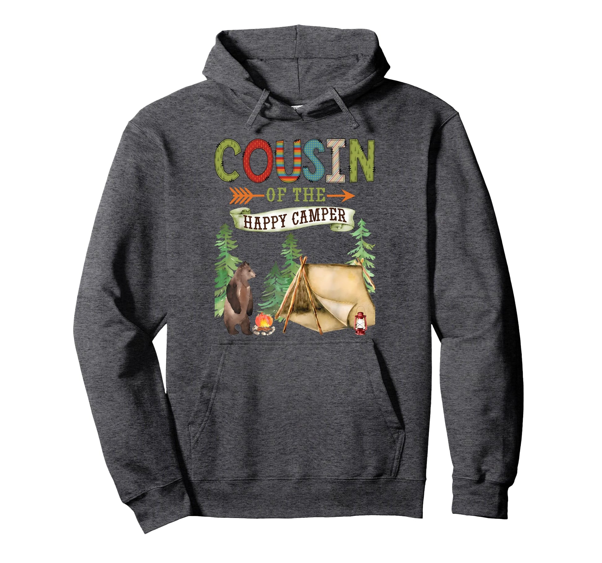 Cousin Happy Camper First Birthday Hoodie - Fun Novelty Design Unisex - T-Shirt, Sweatshirt, Hoodie