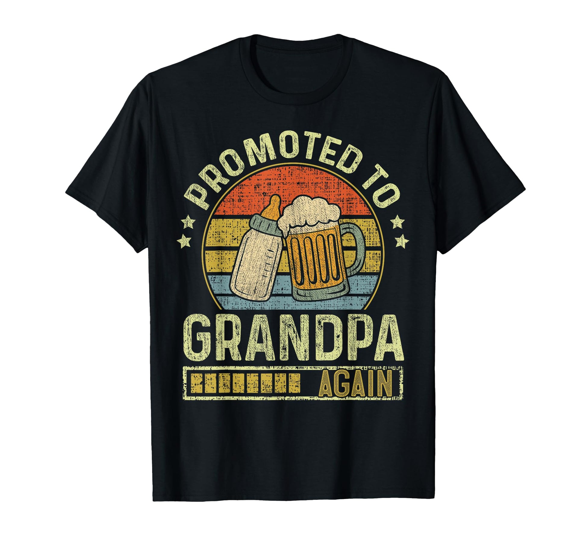 Mens Promoted To Grandpa Again T-Shirt - Aesthetic Graphic Men Women - T-Shirt, Sweatshirt, Hoodie