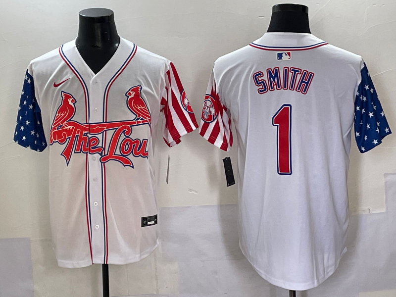 Men's St. Louis Cardinals Ozzie Smith White Replica Game Jersey baseball jersey product view 1