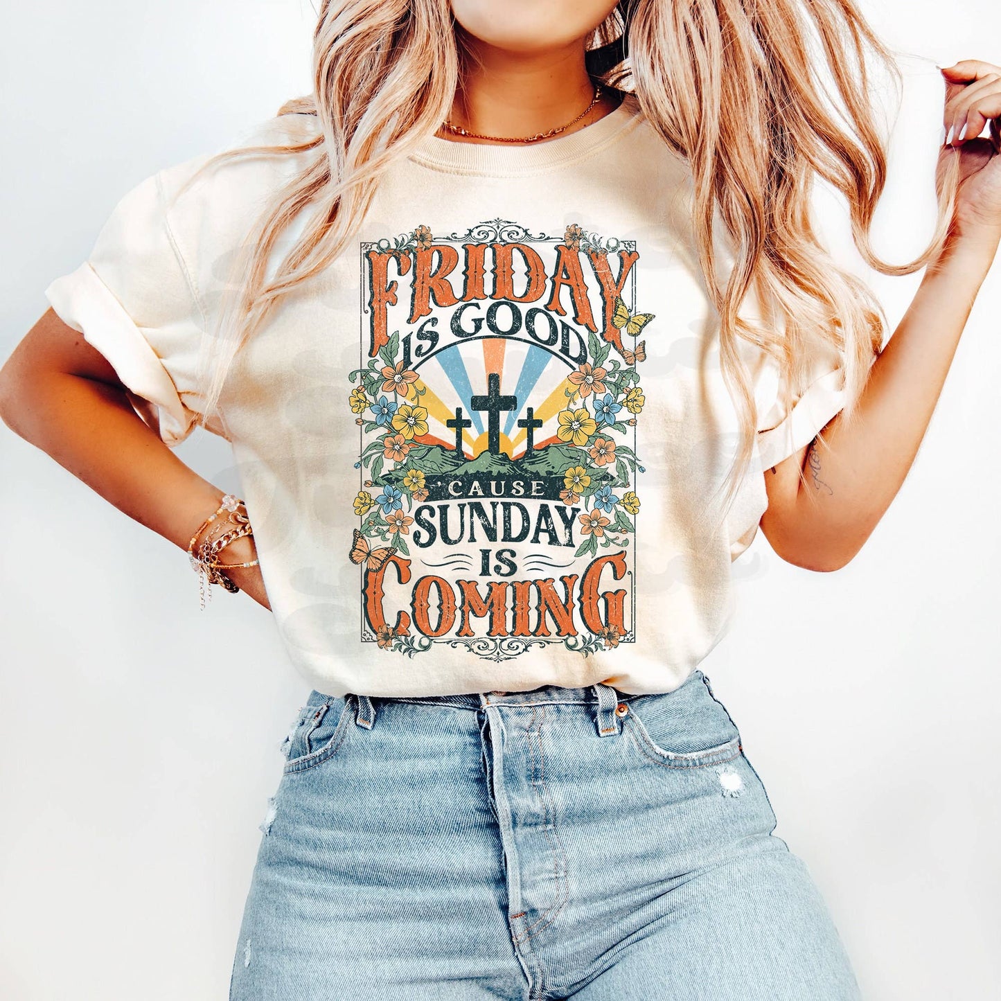 Friday To Sunday Christian Tee For Women with Religious Unisex T-shirt, Sweatshirt, Hoodie, Long Sleeve Tee - T-Shirt, Sweatshirt, Hoodie