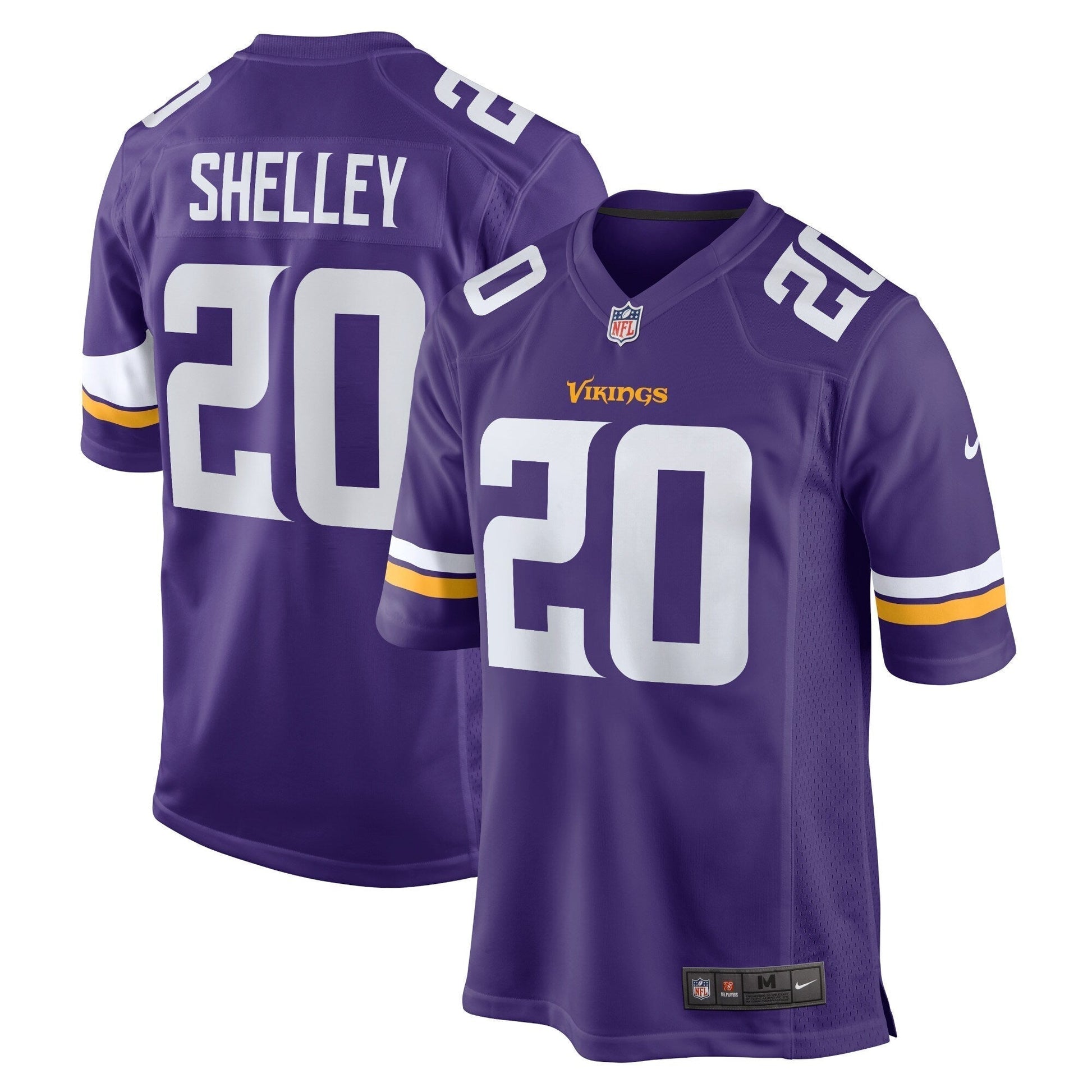 Duke Shelley Minnesota Vikings Home Game Jersey - Purple football jersey product view 1