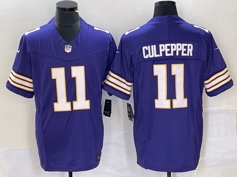 Men's Minnesota Vikings Daunte Culpepper Purple Classic Player Jersey football jersey product view 1