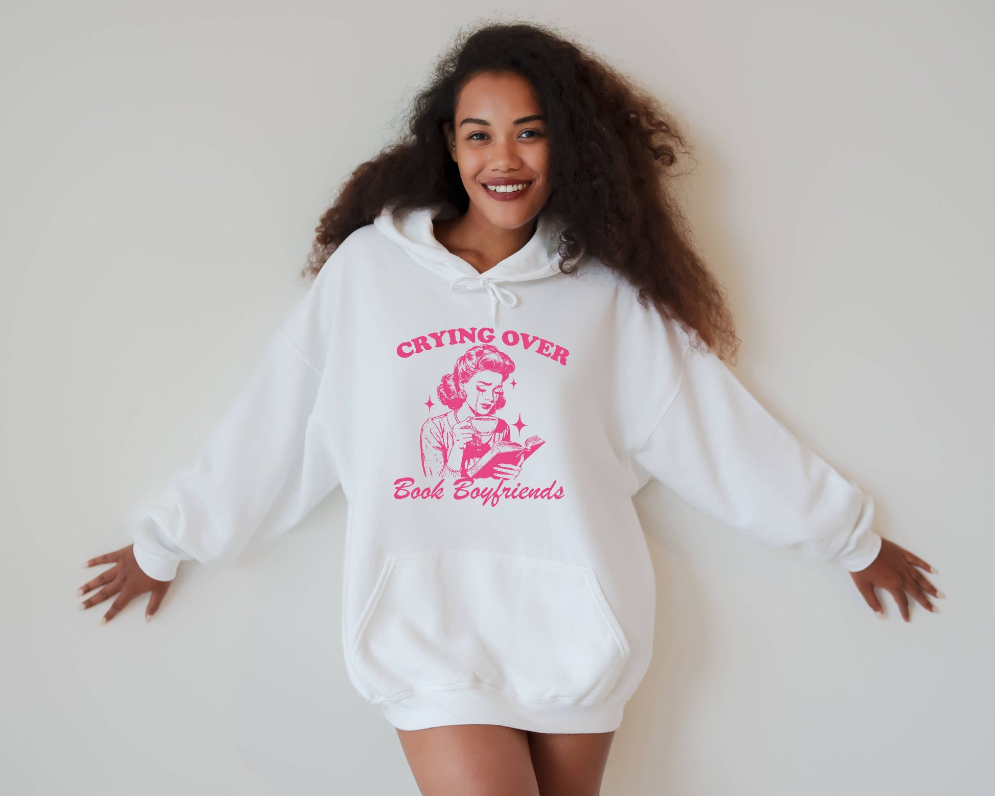 Crying Over Book Boyfriends, Bookish, Read More Books Unisex T-shirt, Sweatshirt, Hoodie, Long Sleeve Tee - T-Shirt, Sweatshirt, Hoodie