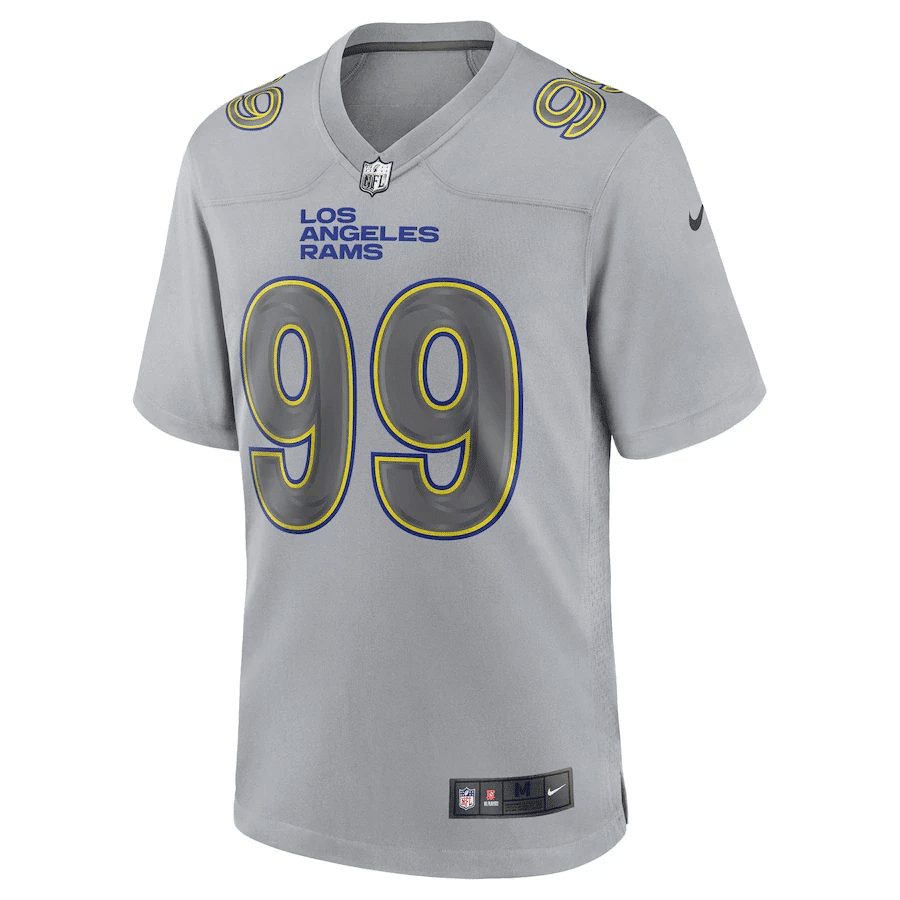Aaron Donald 99 Los Angeles Rams Men Atmosphere Fashion Game Jersey - Gray football jersey product view 2