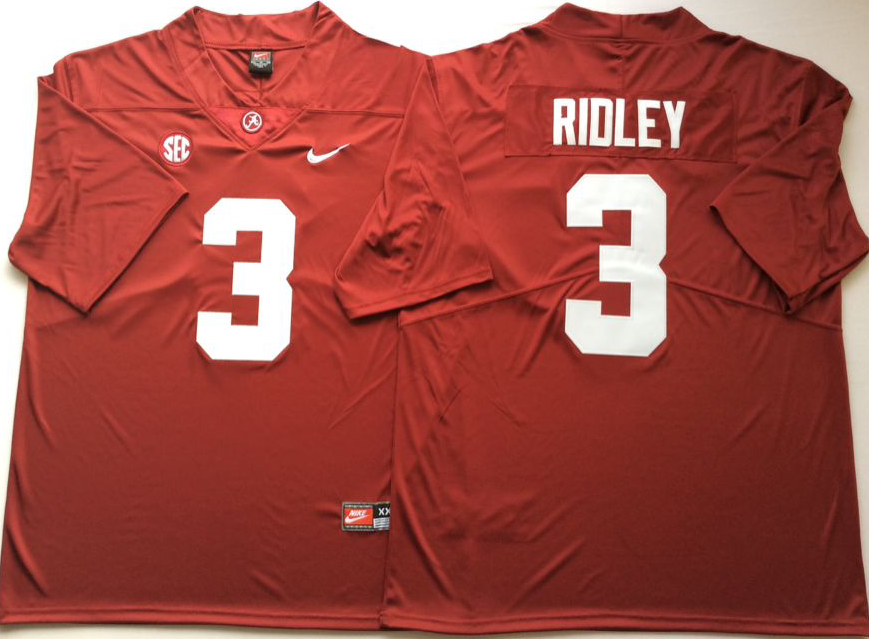 Men's Alabama Crimson Tide Calvin Ridley Crimson Player Game Jersey sports jersey product view 1