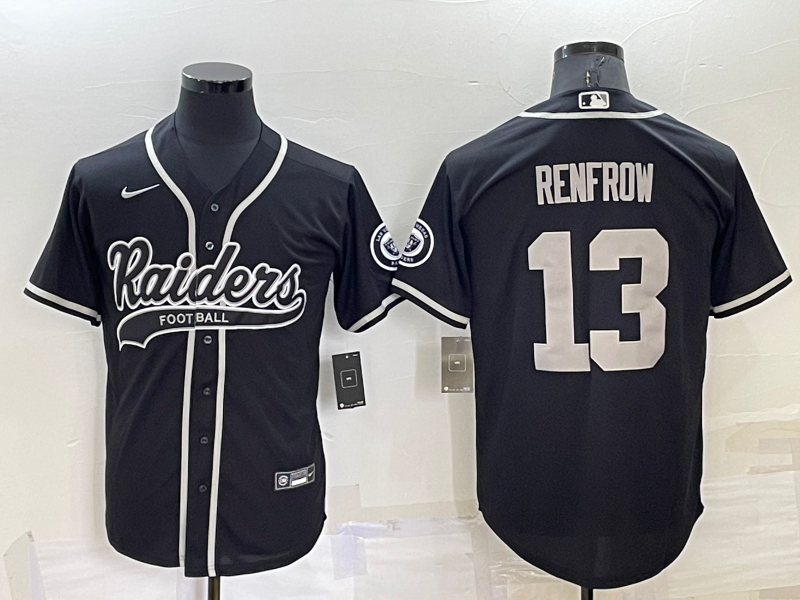 Men's Las Vegas Raiders Hunter Renfrow Black Game Jersey Joint Edition football jersey product view 1
