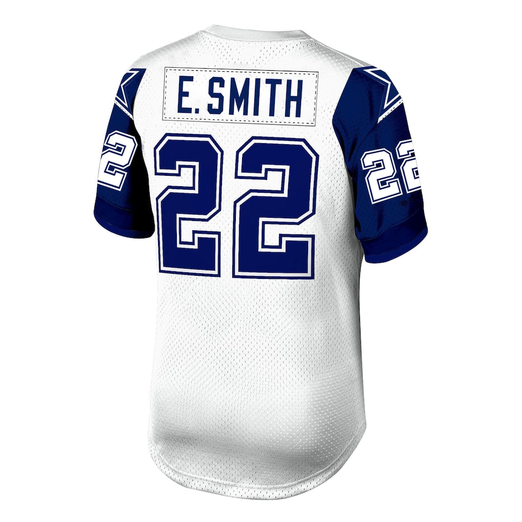 D.Cowboys #22 Emmitt Smith White 1996 Authentic Throwback Retired Player Jersey football jersey product view 1