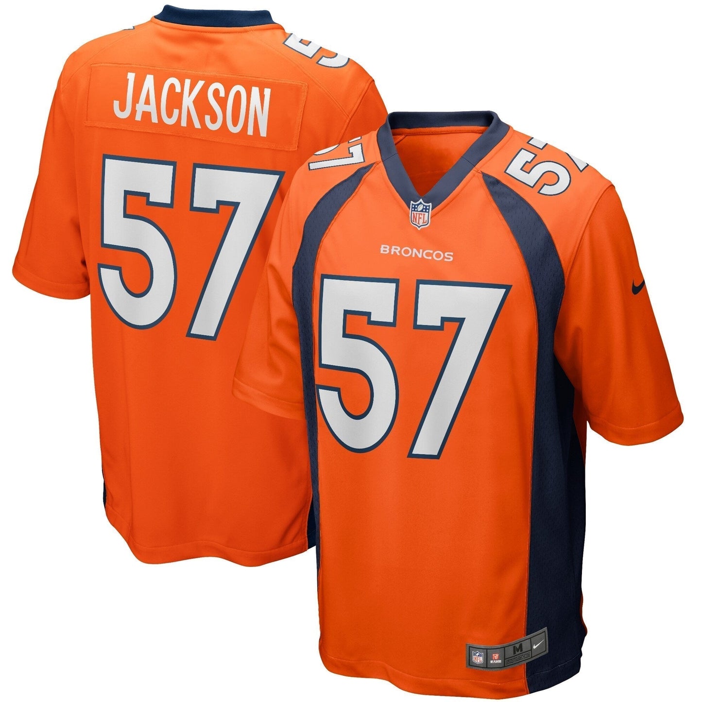 Tom Jackson Denver Broncos Game Retired Jersey - Orange football jersey product view 1