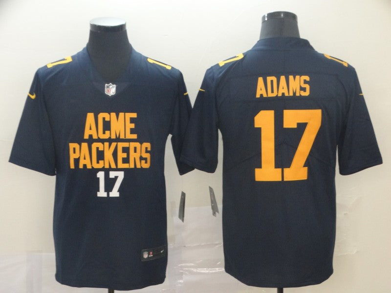 Men's Green Bay Packers Davante Adams #17 Navy City Edition Game Jersey1 football jersey product view 1