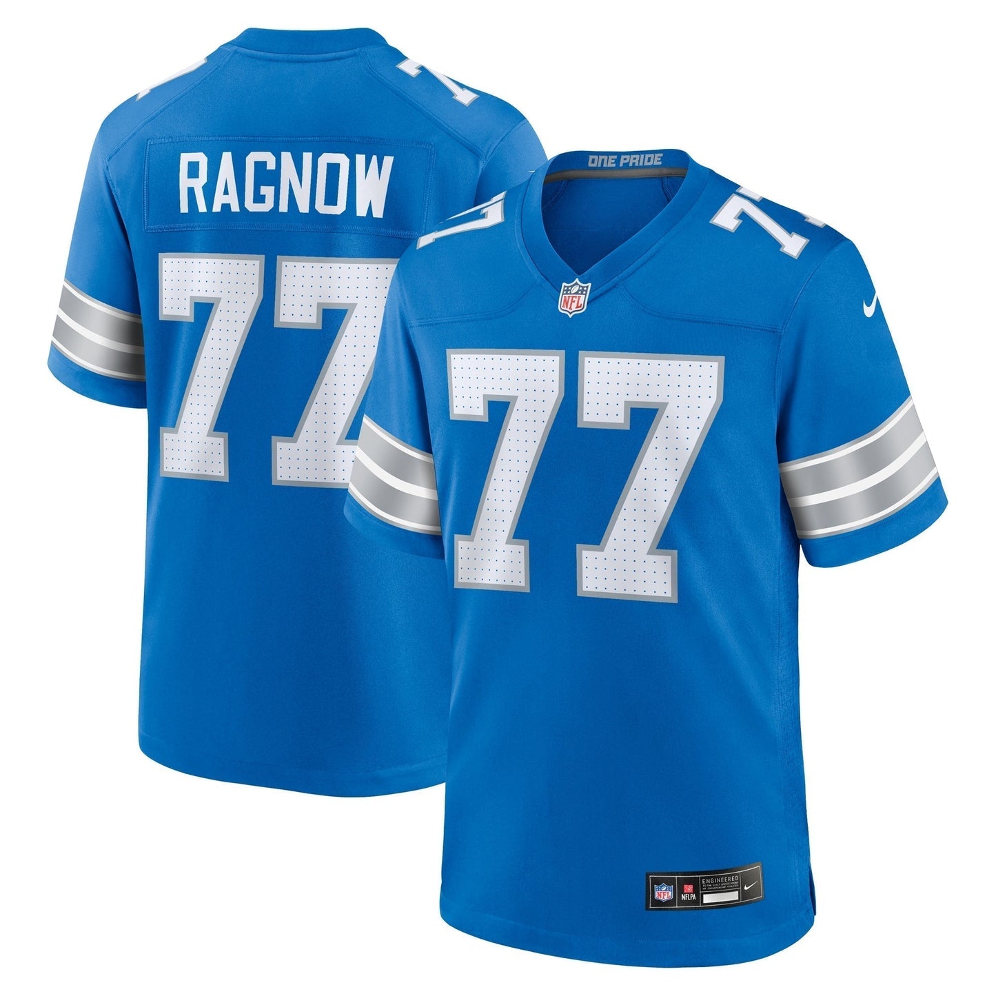 Frank Ragnow Detroit Lions Team Game Jersey - Blue football jersey product view 1