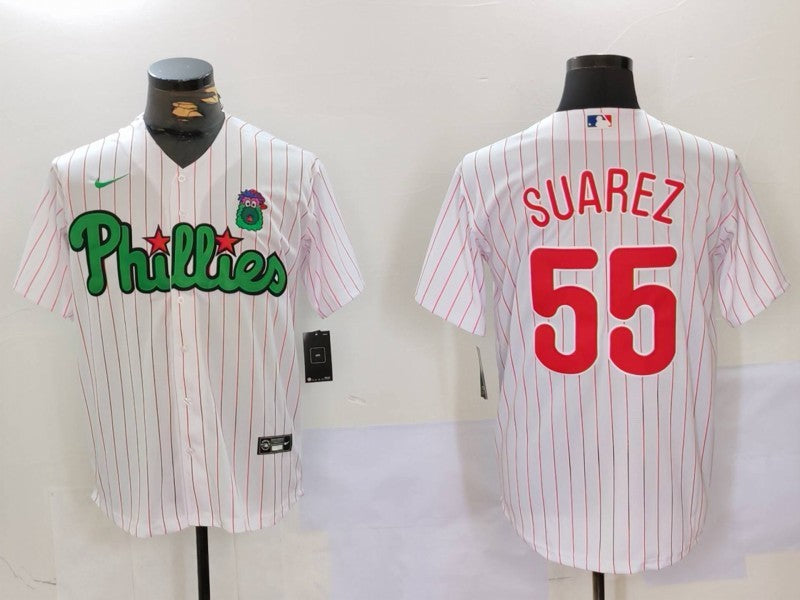 Men's Philadelphia Phillies Ranger Suarez White Limited Player Jersey baseball jersey product view 1