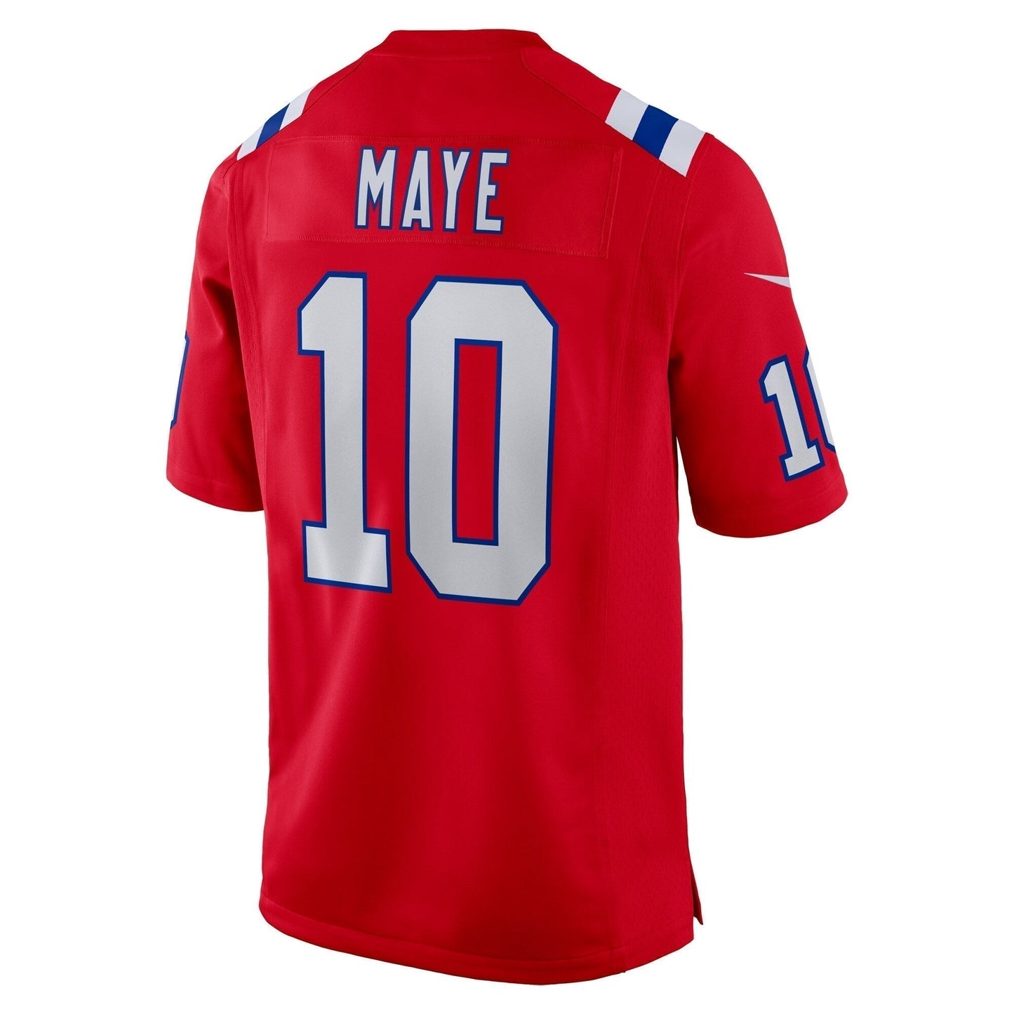 Drake Maye New England Patriots Game Jersey - Red football jersey product view 3