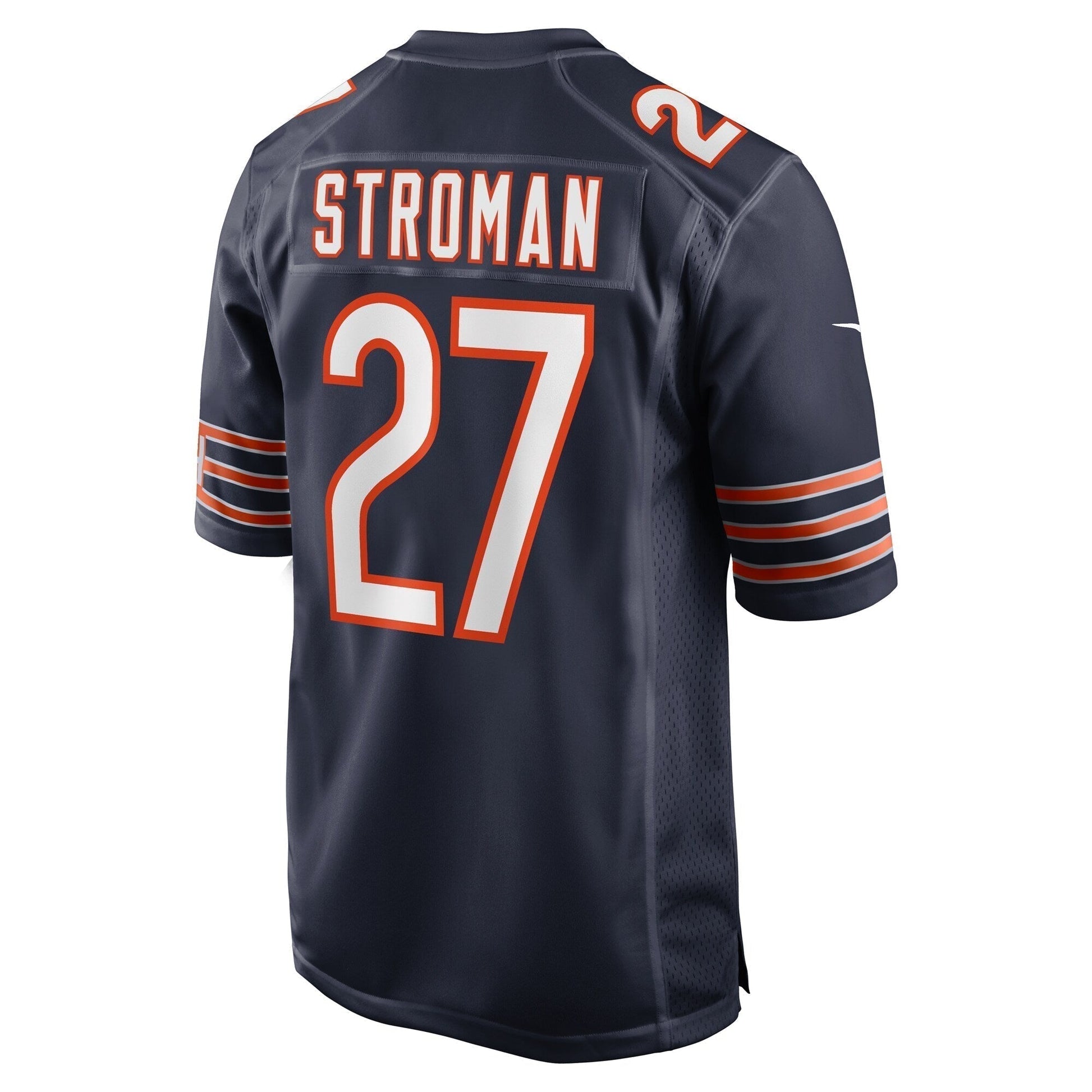 Greg Stroman Chicago Bears Team Game Jersey - Navy football jersey product view 3