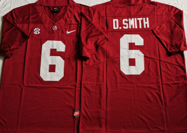 Men's Alabama Crimson Tide Devonta Smith Crimson Player Game Jersey sports jersey product view 1