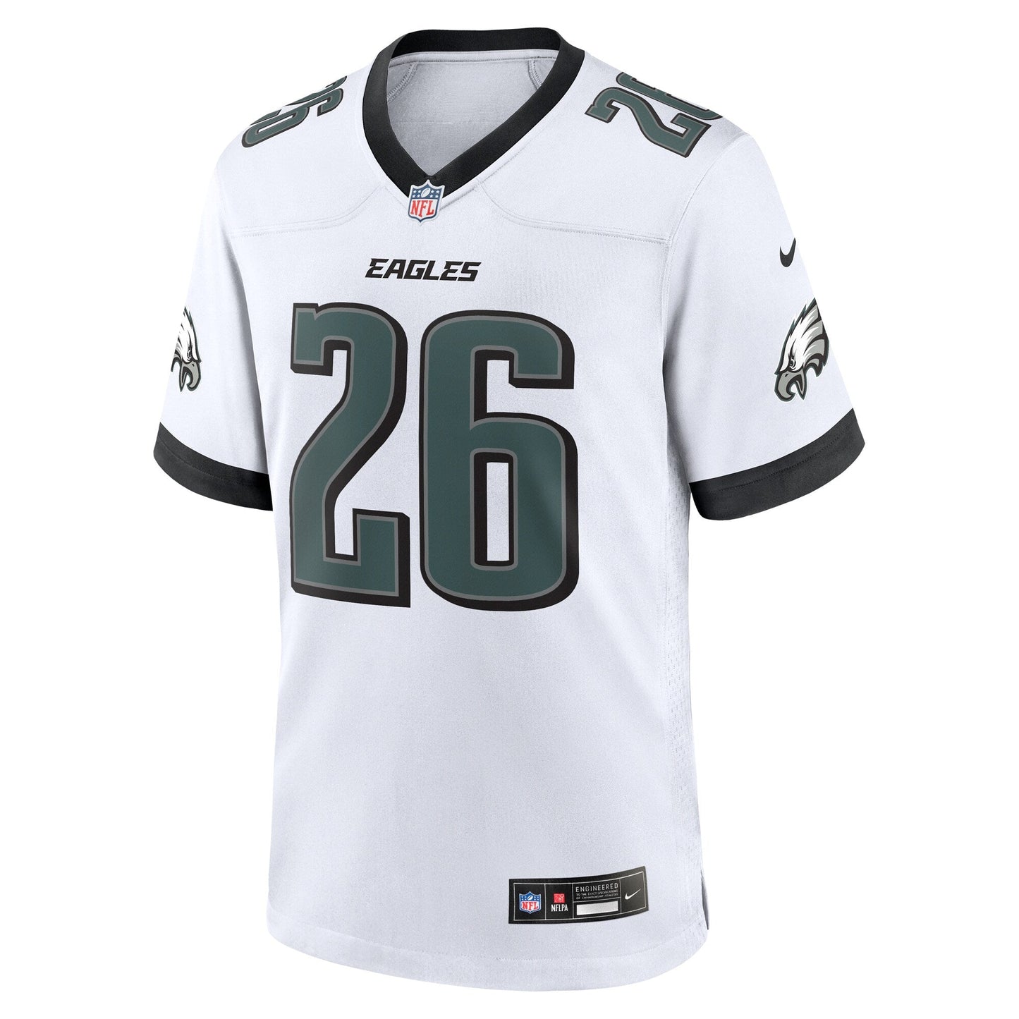 Saquon Barkley Philadelphia Eagles White Game Jersey - White football jersey product view 2