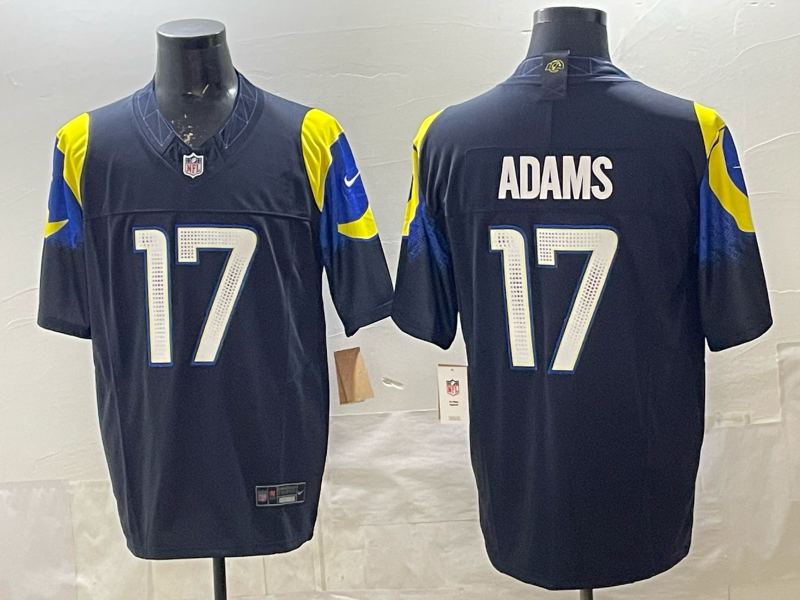 Men's Los Angeles Rams Davante Adams Midnight Blue 2025 Rivalries Collection Limited Jersey football jersey product view 1