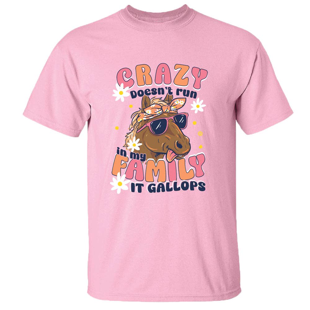 2695 Crazy Family Light Pink Unisex T-shirt, Sweatshirt, Hoodie, Long Sleeve Tee - T-Shirt, Sweatshirt, Hoodie