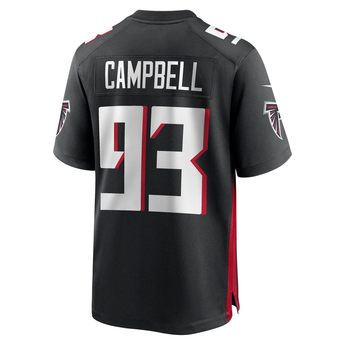 Calais Campbell Atlanta Falcons Game Jersey - Black football jersey product view 3