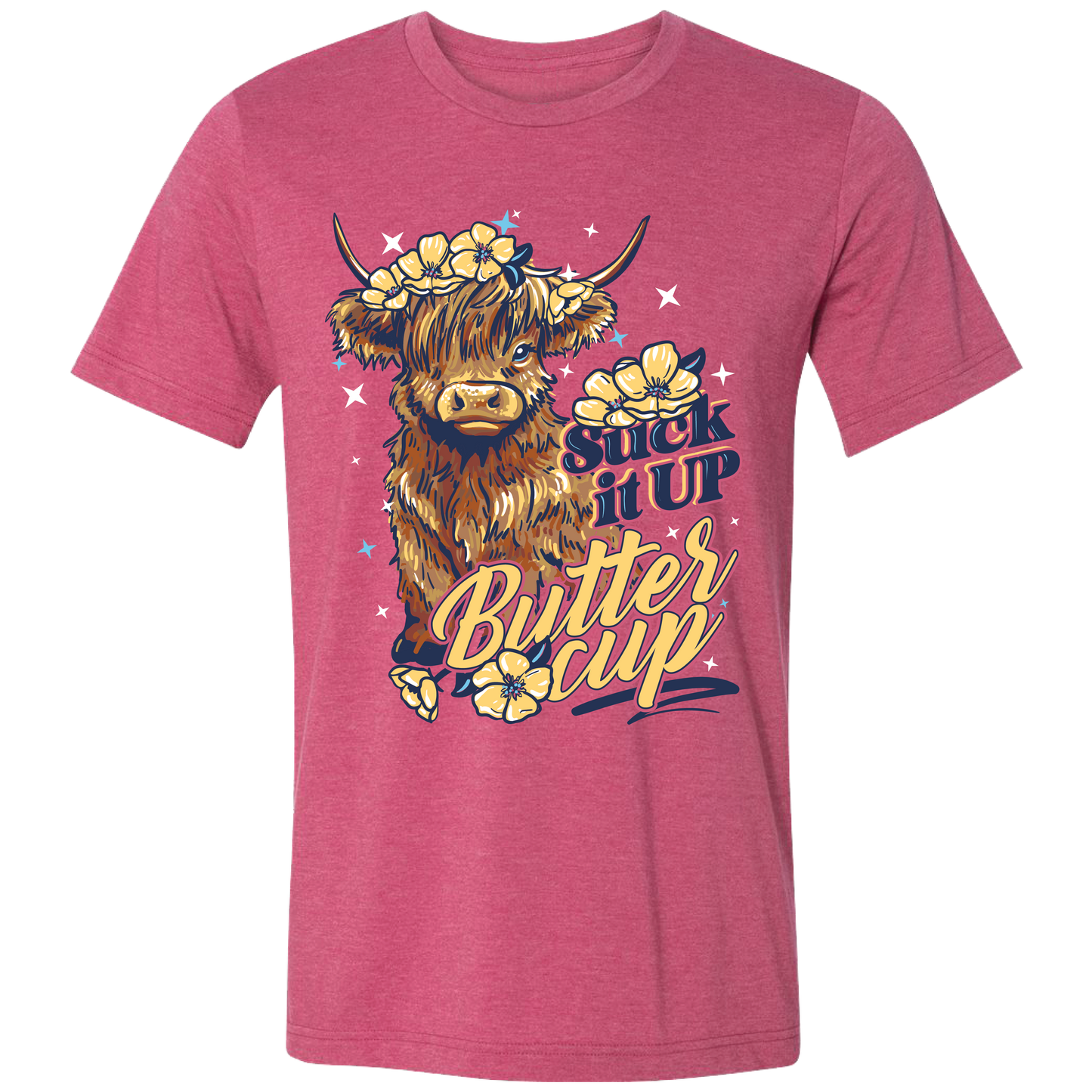 LM-162 Buttercup Heather Raspberry Unisex T-shirt, Sweatshirt, Hoodie, Long Sleeve Tee - T-Shirt, Sweatshirt, Hoodie