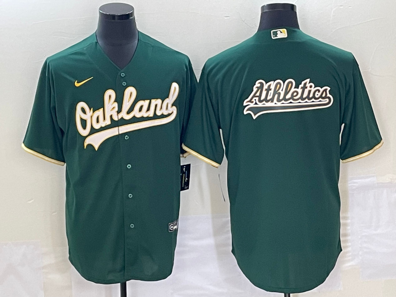 Men's Oakland Athletics Kelly Green Alternate Replica Player Jersey baseball jersey product view 1