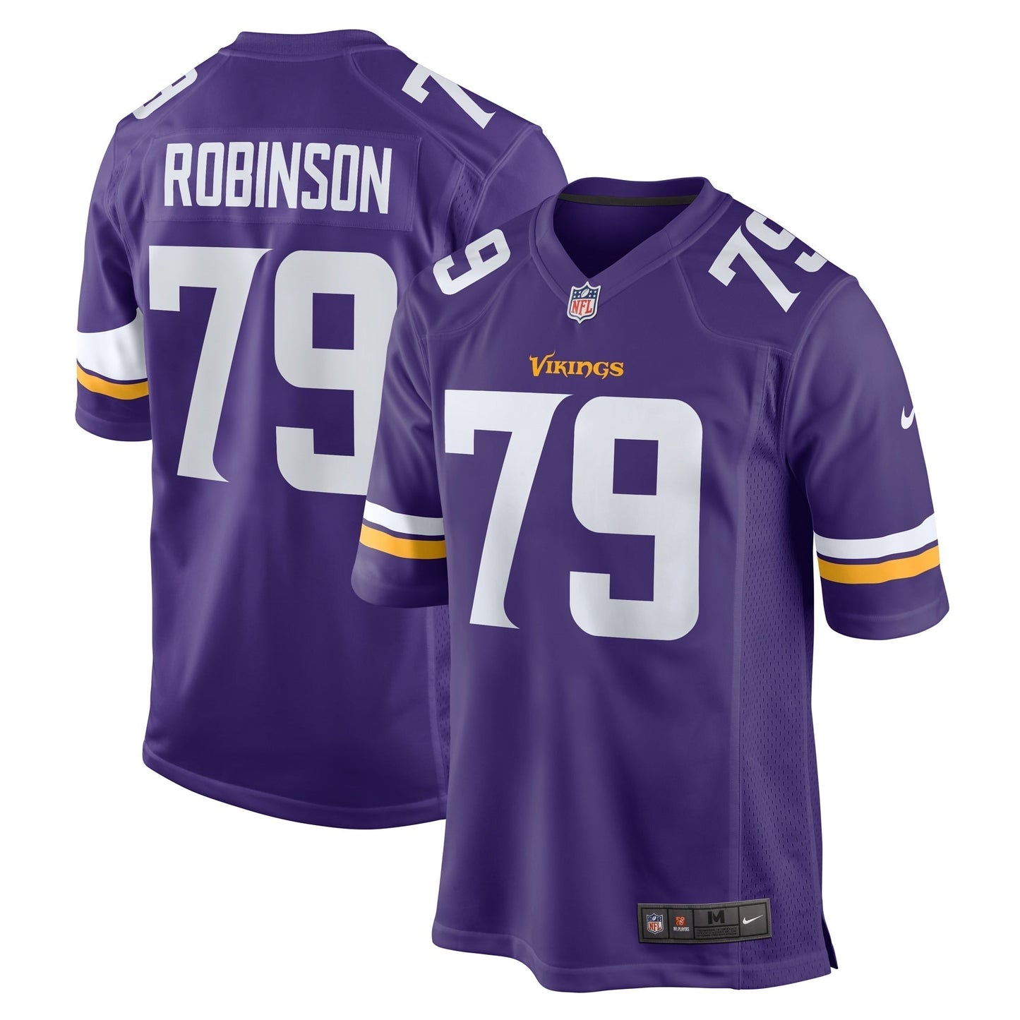 Tyrese Robinson Minnesota Vikings Team Game Jersey - Purple football jersey product view 1