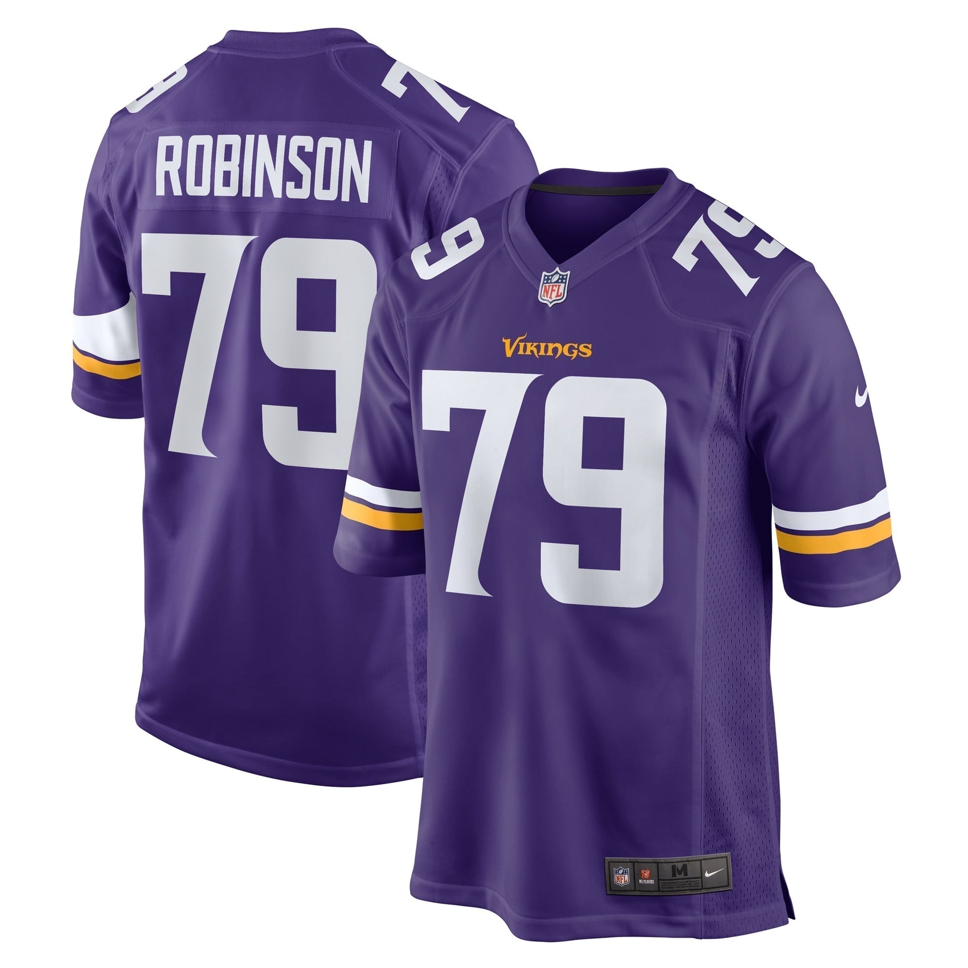 Tyrese Robinson Minnesota Vikings Team Game Jersey - Purple football jersey product view 1