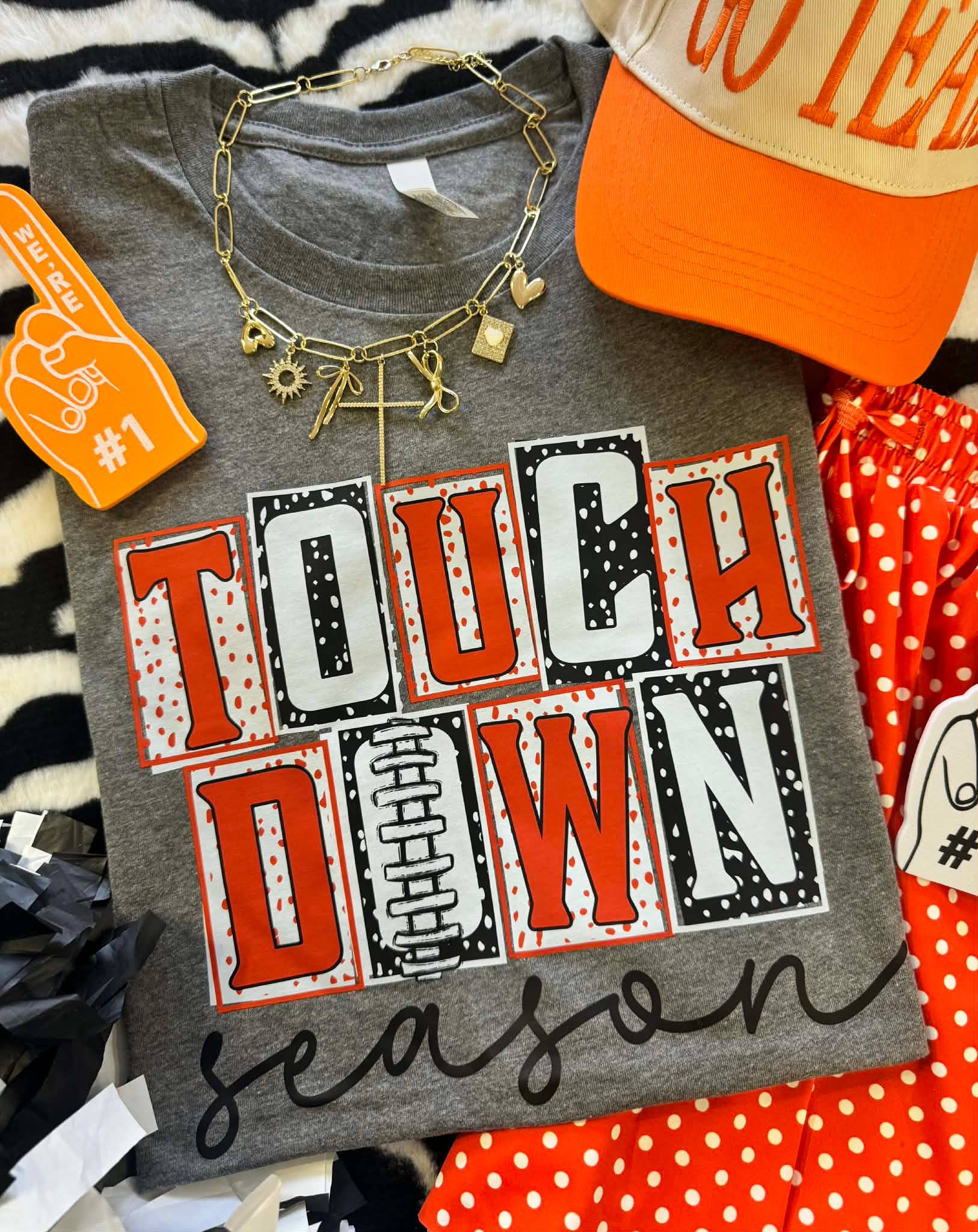 Touchdown Season Orange Tee Unisex T-shirt, Sweatshirt, Hoodie, Long Sleeve Tee - T-Shirt, Sweatshirt, Hoodie