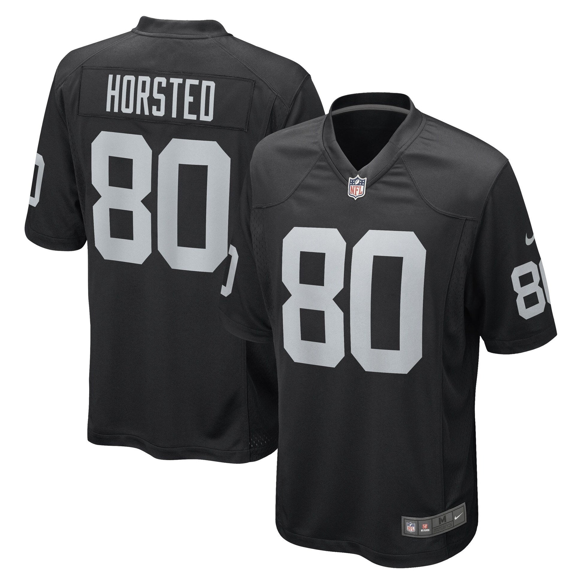 Jesper Horsted Las Vegas Raiders Game Jersey - Black football jersey product view 1