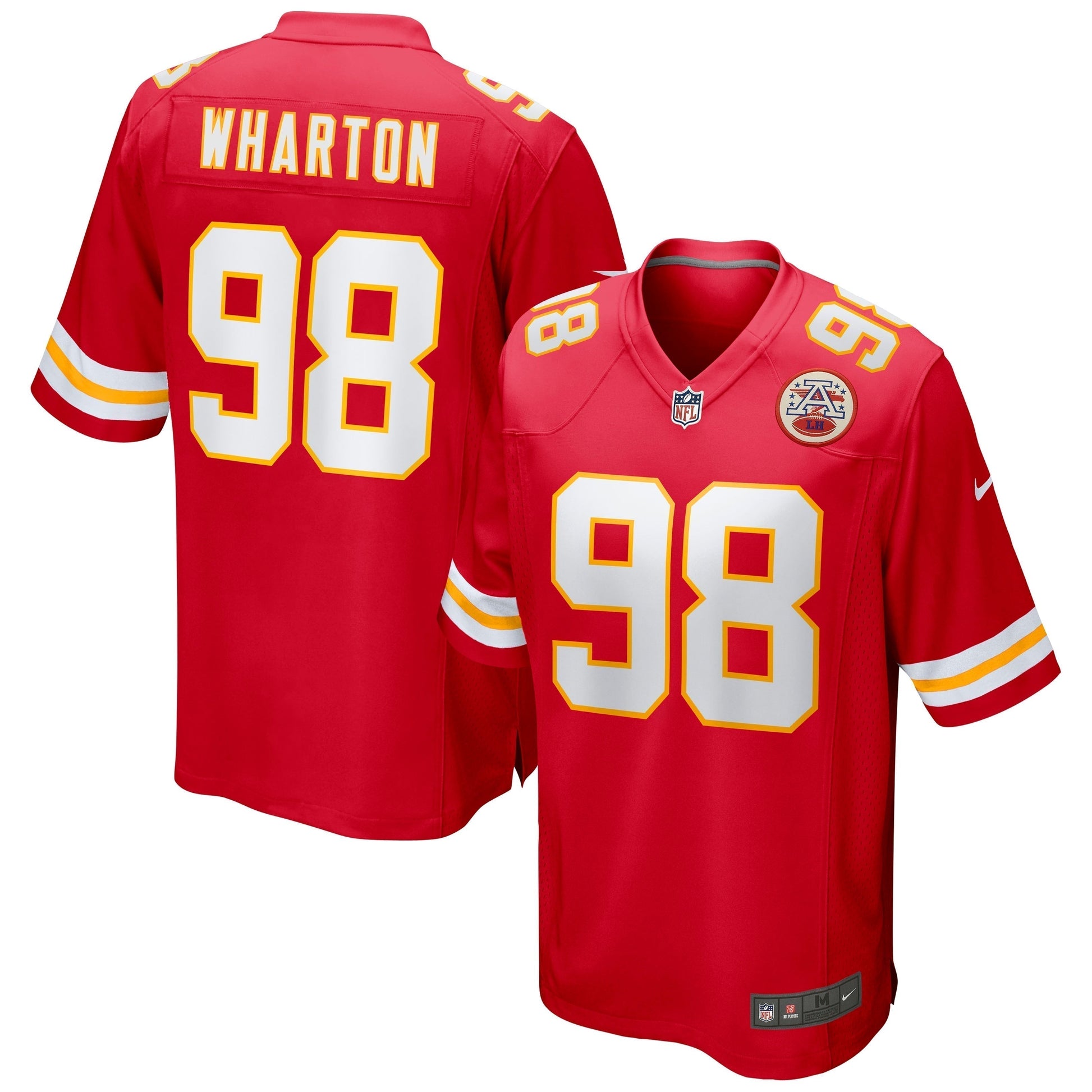 Tershawn Wharton Kansas City Chiefs Game Jersey - Red football jersey product view 1