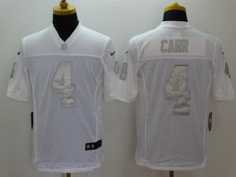 Men's Las Vegas Raiders Derek Carr #4 White Player Jersey1 football jersey product view 1
