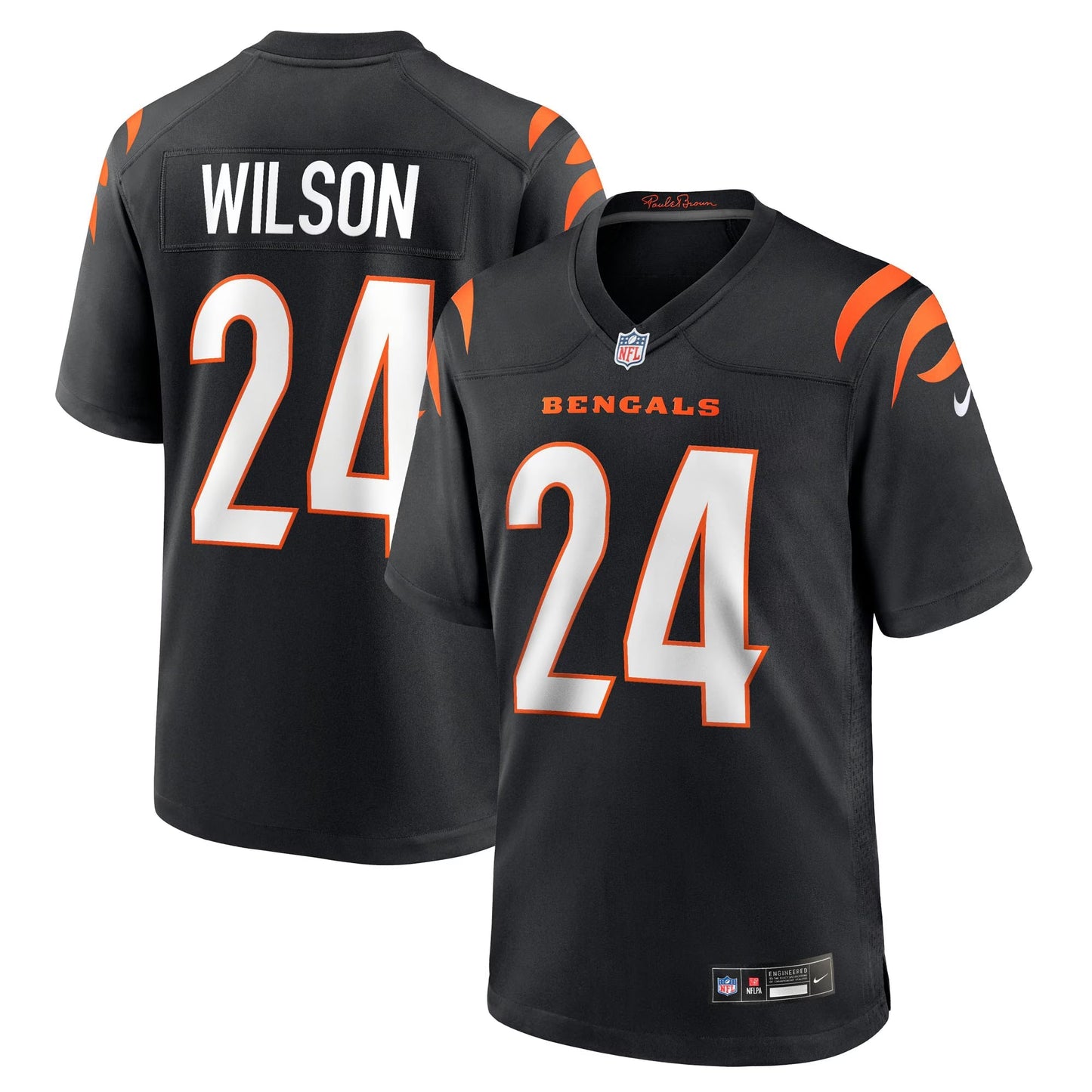 Cincinnati Bengals Marco Wilson Black Team Game Jersey football jersey product view 1