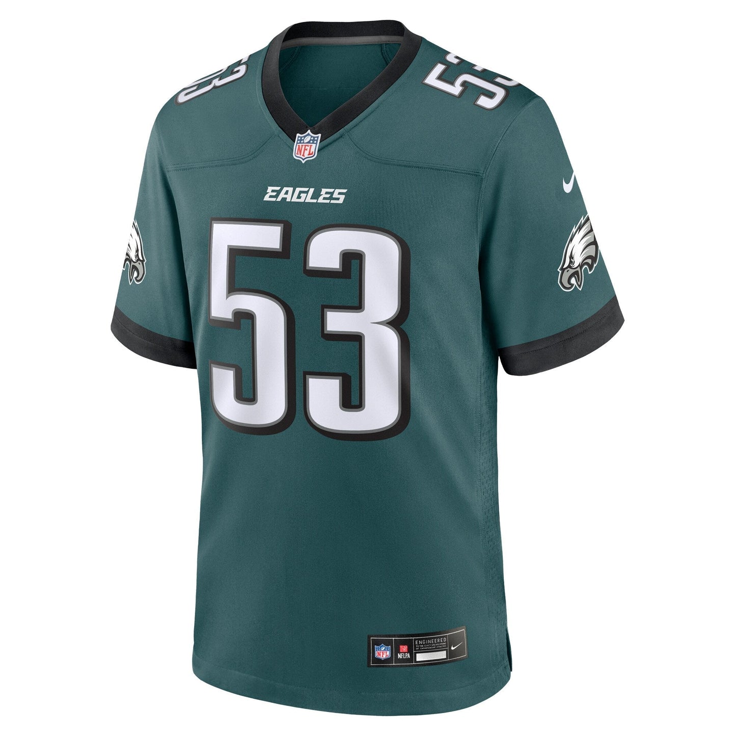 Zack Baun Philadelphia Eagles Game Jersey - Midnight Green football jersey product view 2