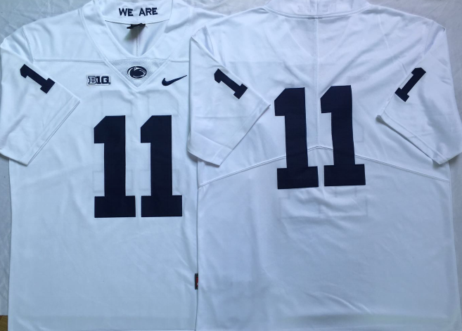 Men's Penn State Nittany Lions Micah Parsons White Team Game Jersey football jersey product view 1