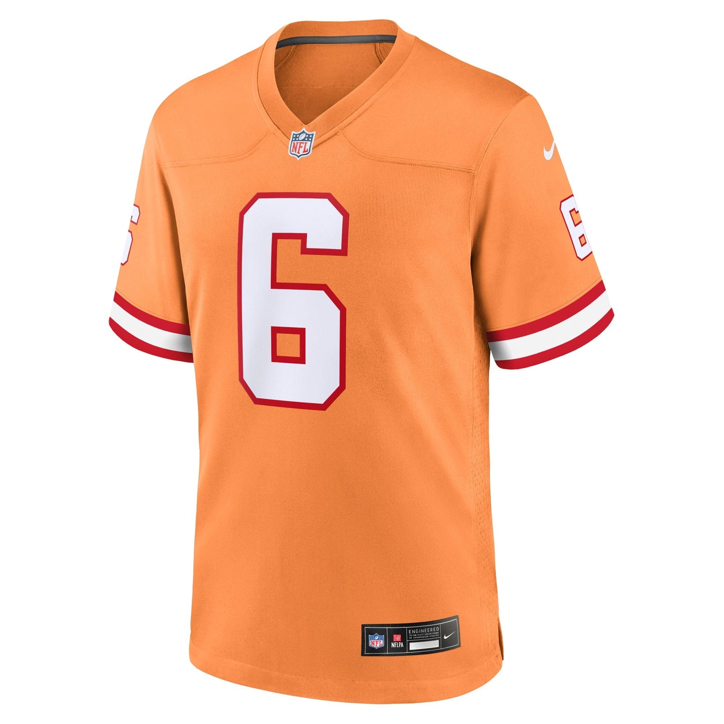 Tampa Bay Buccaneers Baker Mayfield Orange Throwback Game Jersey football jersey product view 1