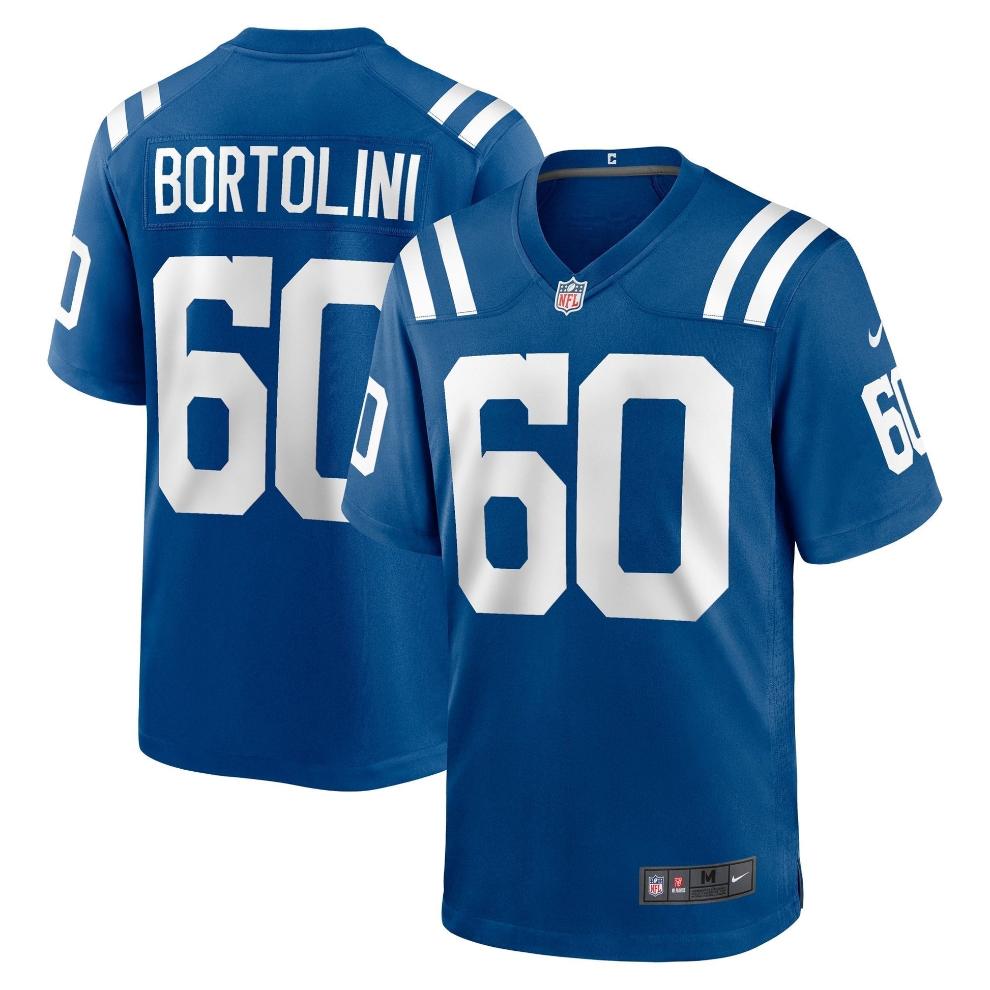 Tanor Bortolini Indianapolis Colts Game Jersey - Royal football jersey product view 1