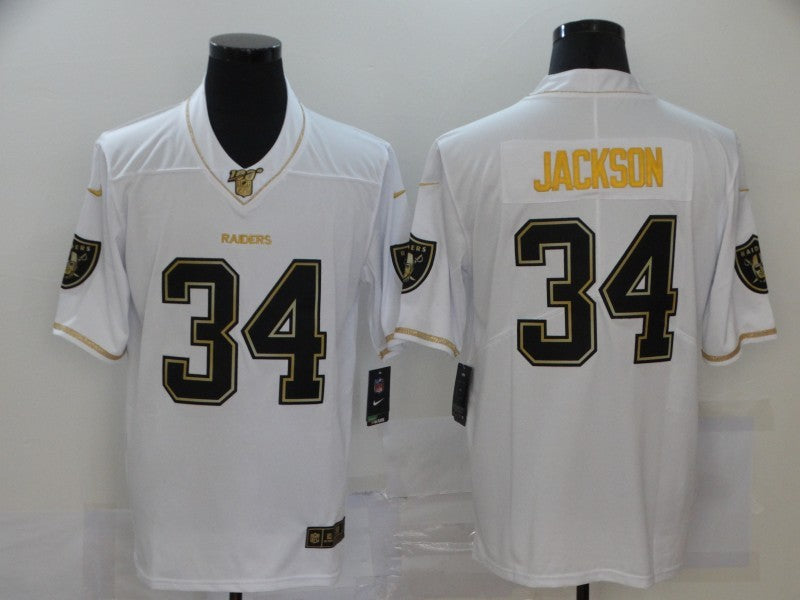 Men's Las Vegas Raiders Bo Jackson #34 White Player Game Jersey1 football jersey product view 1