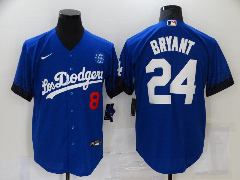 Men's Los Angeles Dodgers Kris Bryant -24 Blue Fashion Stitched Jersey basketball jersey product view 1