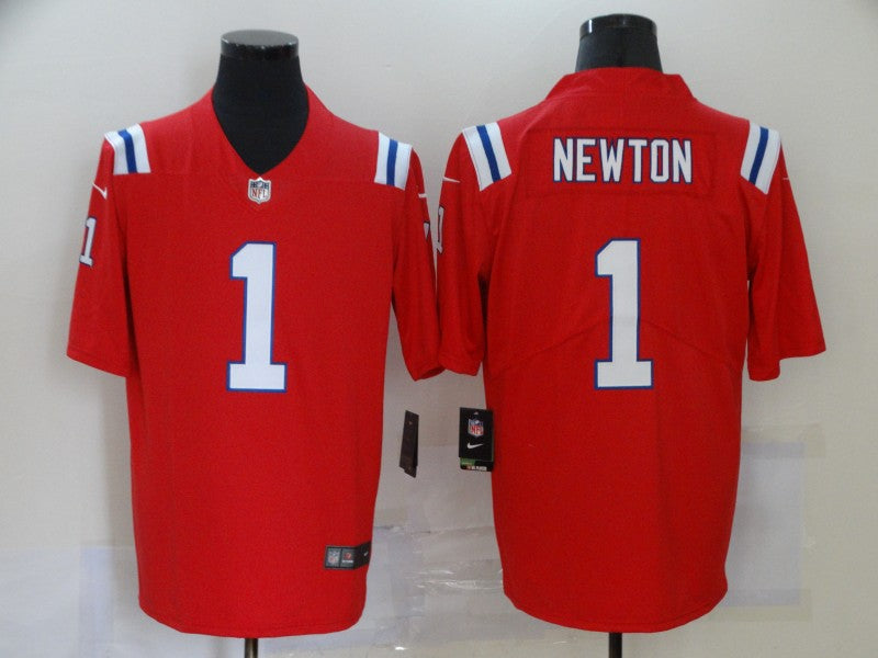 Men's New England Patriots Cam Newton Red Alternate Game Jersey football jersey product view 1