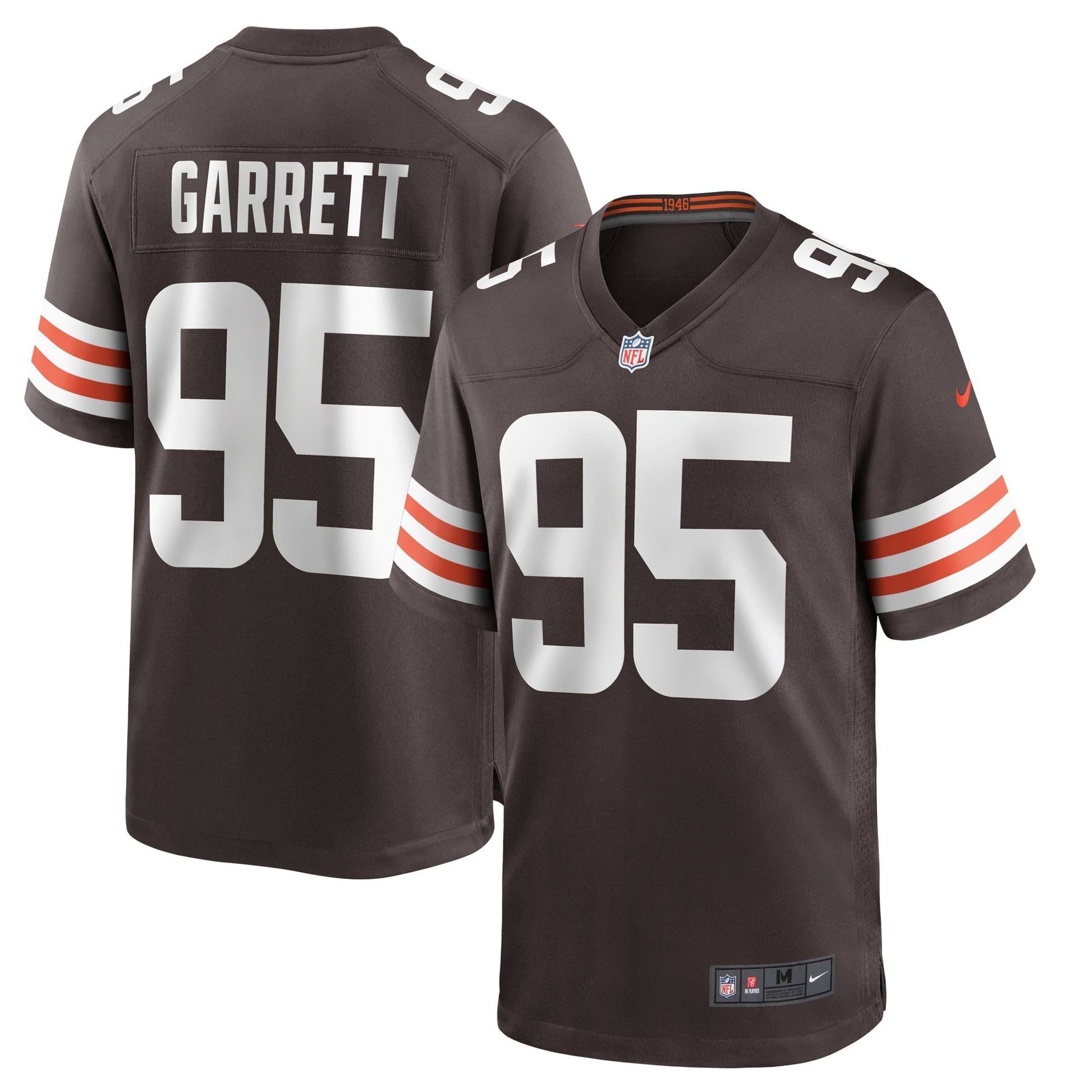 Cleveland Browns Myles Garrett Brown Player Game Jersey football jersey product view 1